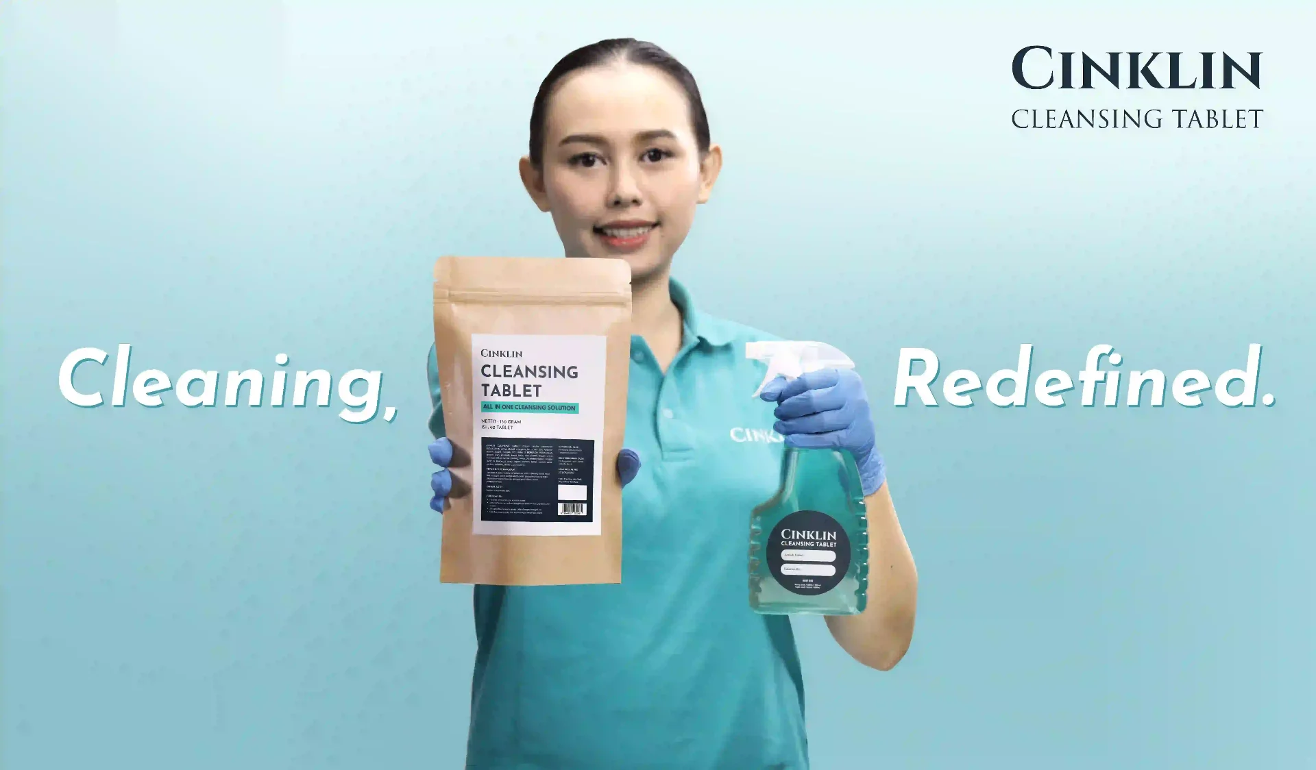 Sistem cleaning tablet Cinklin yang rapi